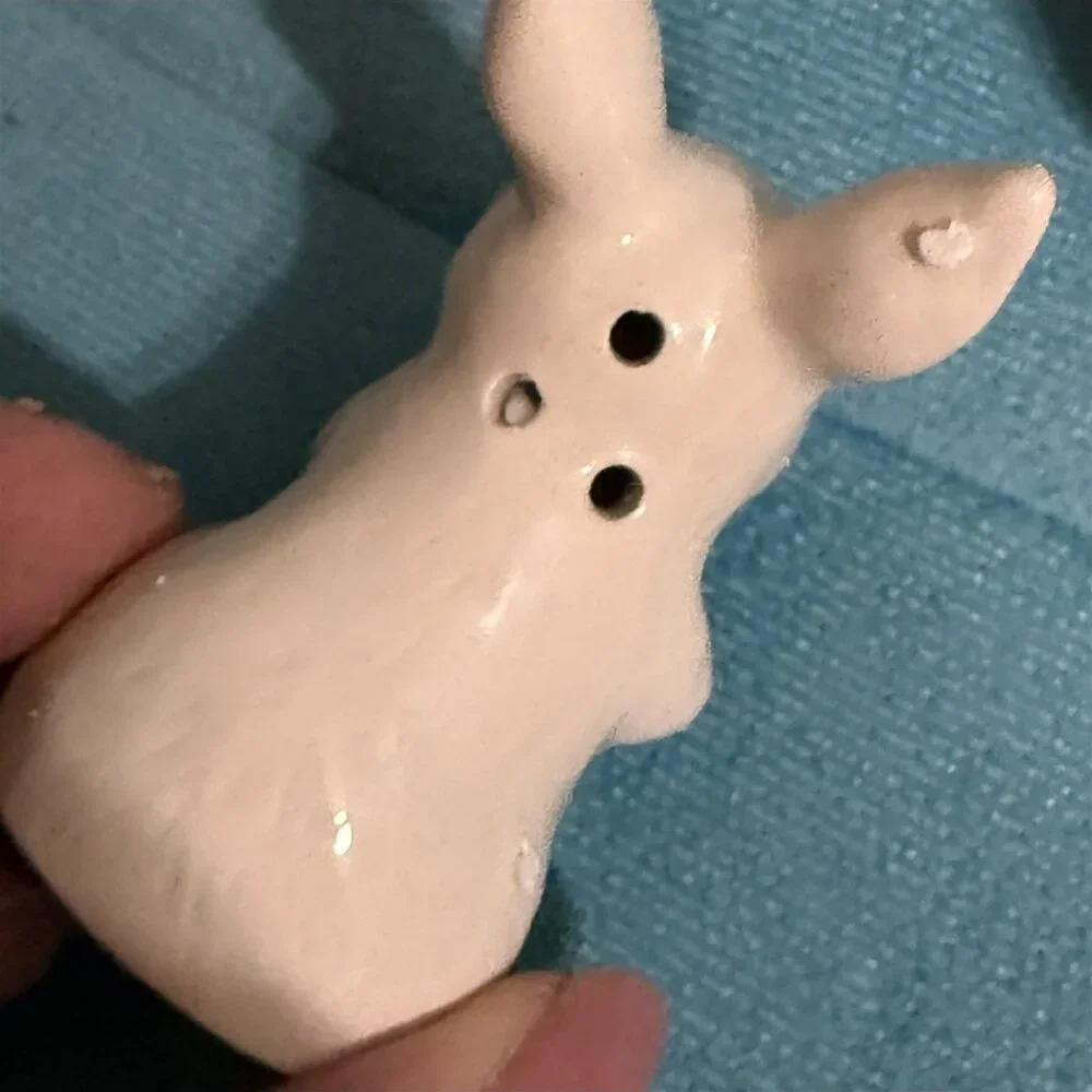 Cracker Barrel Salt And Pepper Shakers, Bunnies, Rabbits, In Carrot Car
